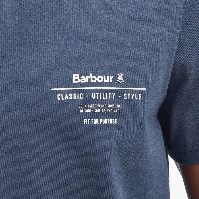 Barbour - Hickling T-Shirt in Navy - Nigel Clare
