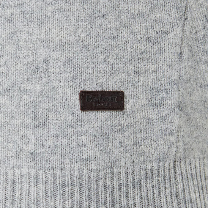 Barbour - Patch Crew Neck Sweater in Light Grey Marl - Nigel Clare