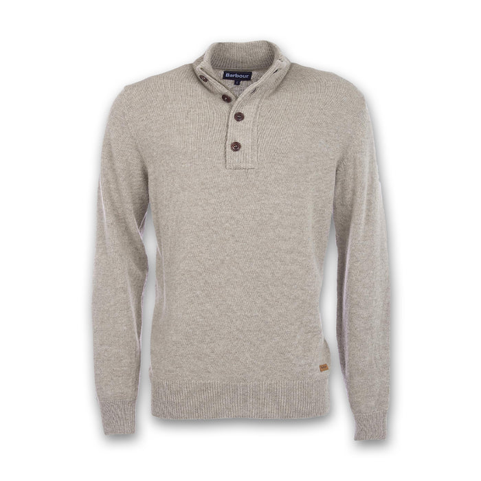 Barbour - Patch Half Zip in Stone - Nigel Clare