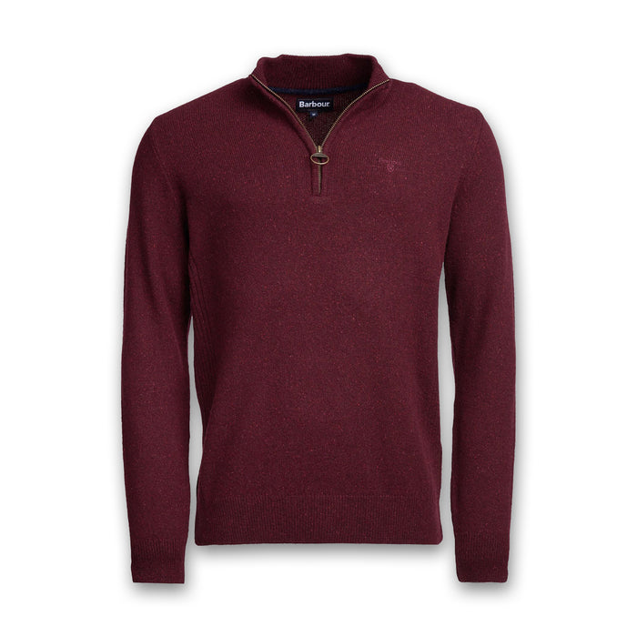 Barbour - Tisbury Half Zip Sweater in Ruby - Nigel Clare