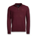 Barbour - Tisbury Half Zip Sweater in Ruby - Nigel Clare