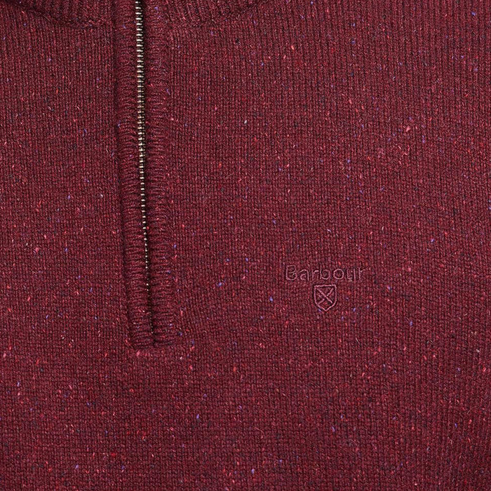 Barbour - Tisbury Half Zip Sweater in Ruby - Nigel Clare