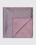 Barne Pocket Square Pink/Blue Crosshatch