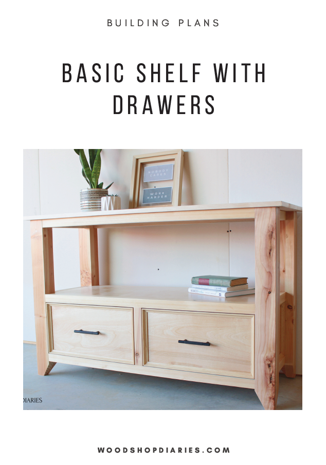 Basic Shelf with Drawers Plan