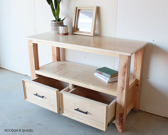 Basic Shelf with Drawers Plan