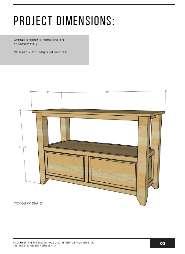 Basic Shelf with Drawers Plan