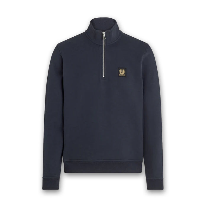 Belstaff - Quarter Zip Sweatshirt in Dark Ink - Nigel Clare