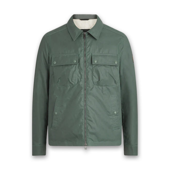 Belstaff - Tour Waxed Overshirt in Dark Mineral Green - Nigel Clare