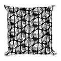 Black and White Abstract Throw Pillow