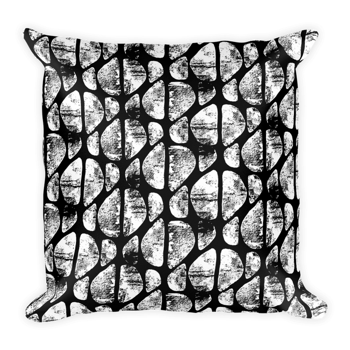 Black and White Abstract Throw Pillow