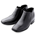 Black CALDEN Zipper Boots- 3.2 Inches Taller - SARTORO