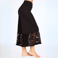Black Lace Hem Wide Leg Plus Size Pants Made in USA - RFE Marketing Ventures
