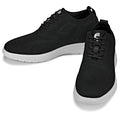Black Lace Up Casual Walker - 2.8 Inches Taller - SARTORO
