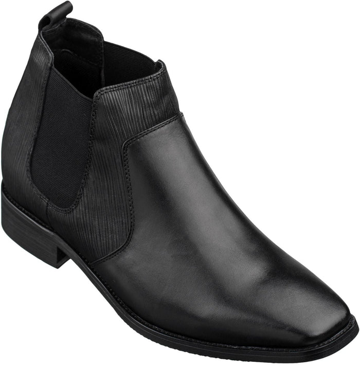 Black Leather Chelsea Boots - 3 Inches - SARTORO