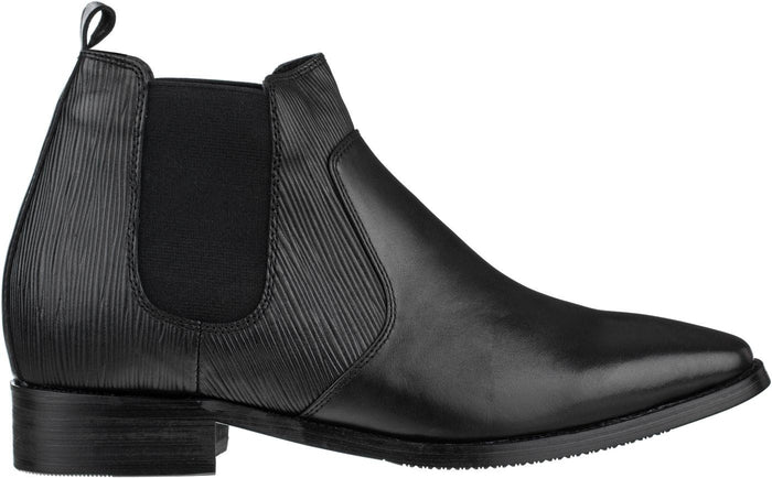 Black Leather Chelsea Boots - 3 Inches - SARTORO