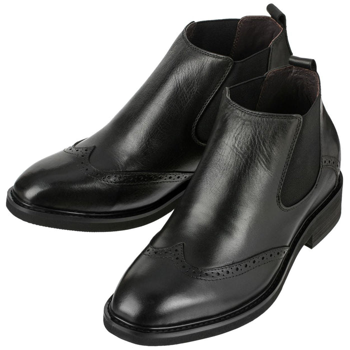 Leather Wing-Tip Ankle Boots - Three Inches - K28802 - SARTORO