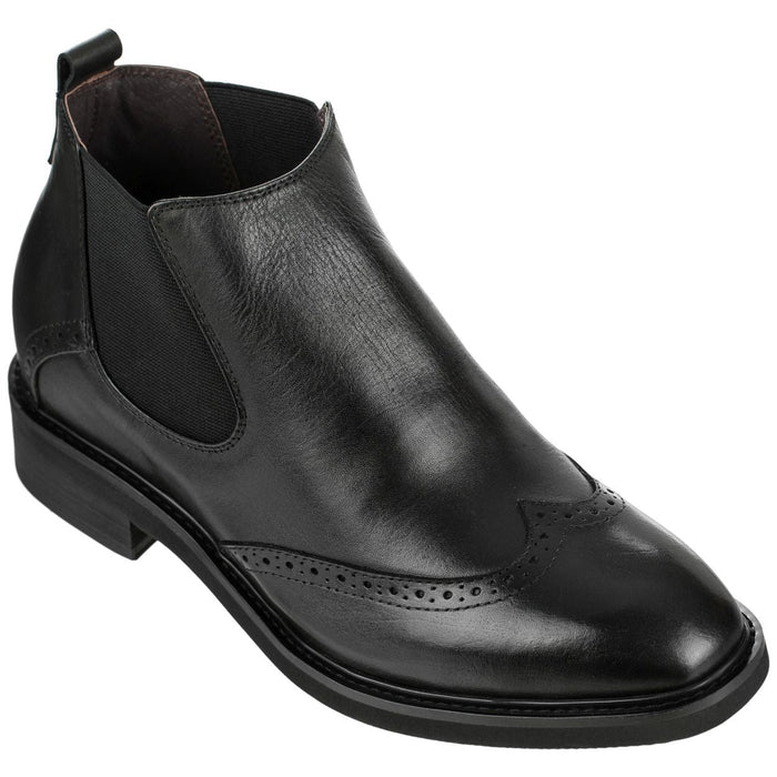 Leather Wing-Tip Ankle Boots - Three Inches - K28802 - SARTORO