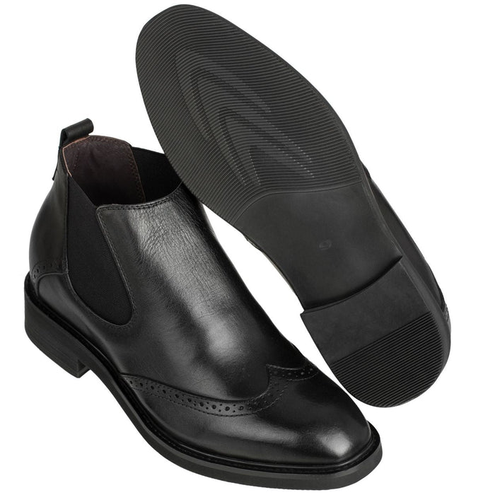 Leather Wing-Tip Ankle Boots - Three Inches - K28802 - SARTORO