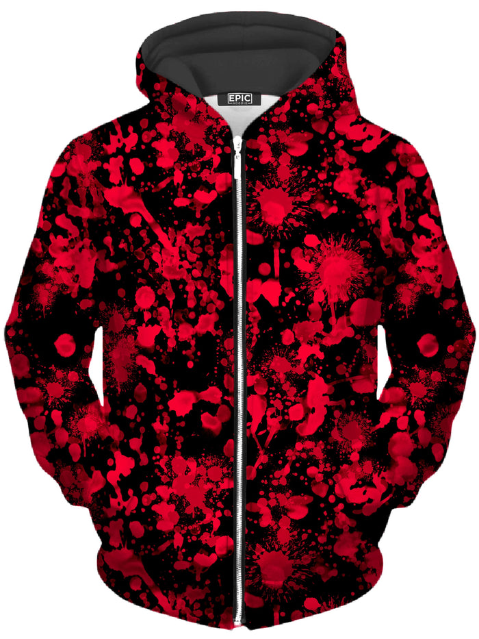 Bloody Black Unisex Zip-Up Hoodie Nakari Studios Epic Hoodie