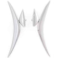 Boucles d'oreilles Boomerang Mugler H&M couleur argent