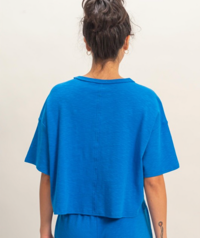 Boxy Crew Neck Pocket Tee
