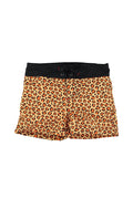 Boy Swim Shorts in Animal Print – Mustard