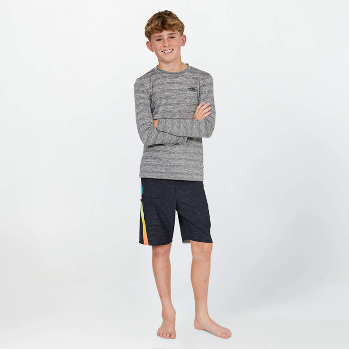 Boy's 24/7 Tech Long Sleeve Rash Vest Tee - Graphite