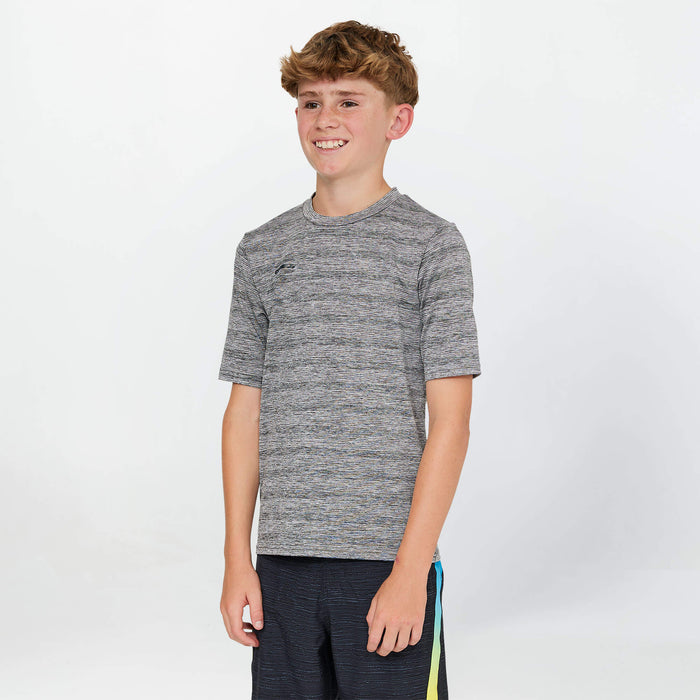 Boy's 24/7 Tech Short Sleeve Rash Vest Tee - Graphite