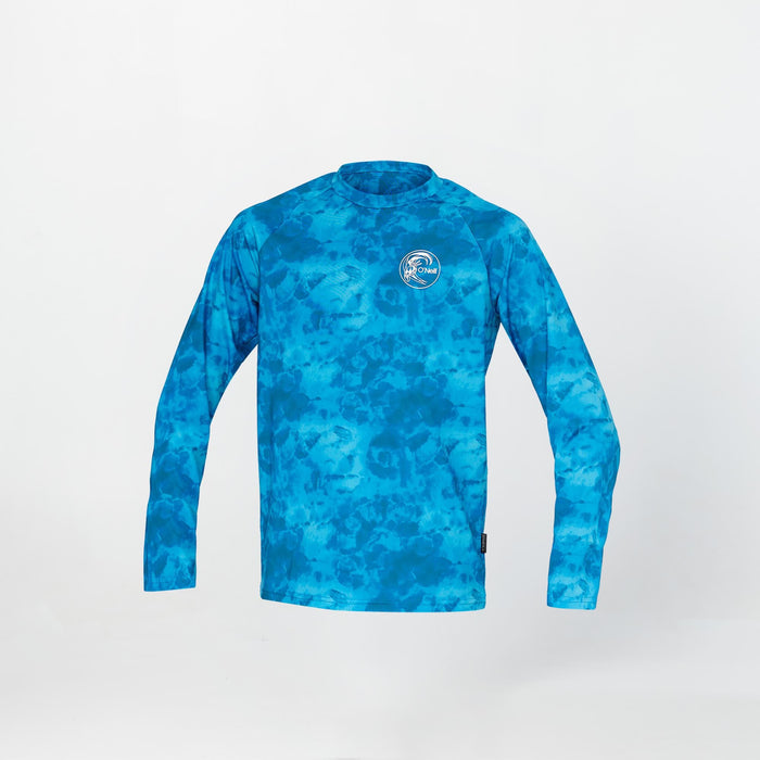 Boy's Dopedye Long Sleeve Rash Vest Tee - Tie Dye Blue