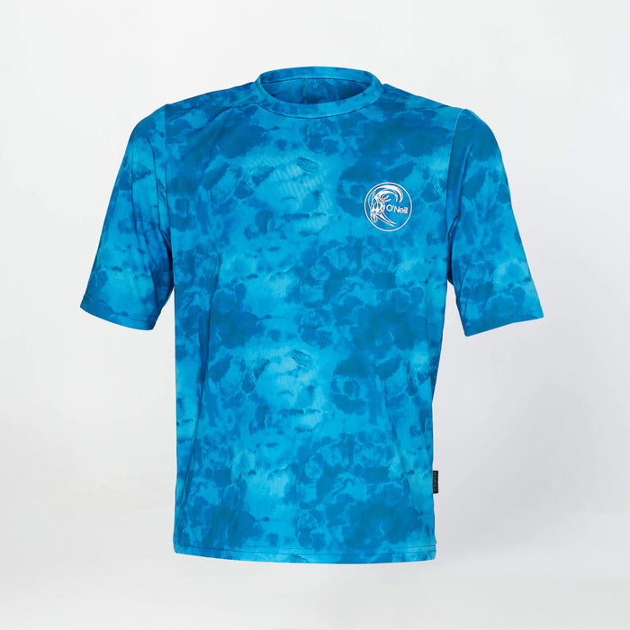 Boy's Dopedye Short Sleeve Rash Vest Tee - Tie Dye Blue