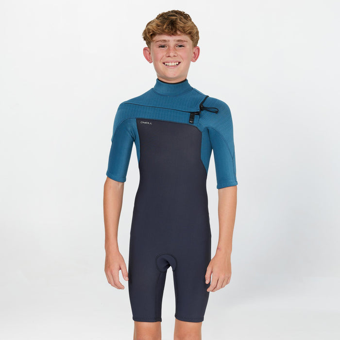 Boy's HyperFreak 2mm Short Sleeve Spring Suit Chest Zip - Blue Haze