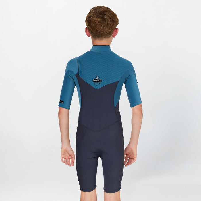 Boy's HyperFreak 2mm Short Sleeve Spring Suit Chest Zip - Blue Haze