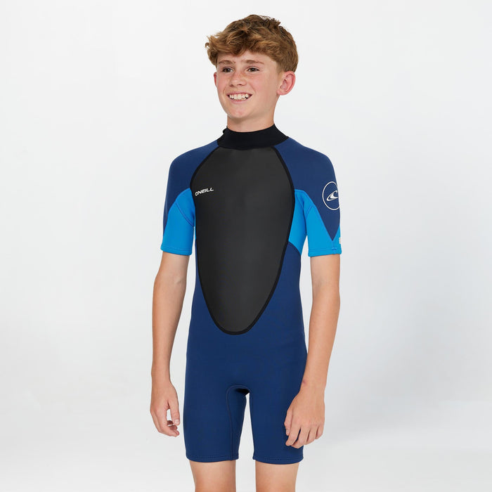 Boy's Reactor 2mm Short Sleeve Spring Suit Back Zip - Navy
