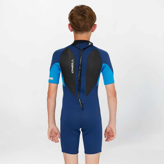 Boy's Reactor 2mm Short Sleeve Spring Suit Back Zip - Navy