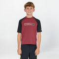 Boy's Reactor Short Sleeve Rash Vest - Maroon