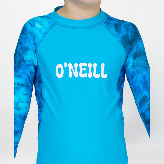 Boy's Toddler Long Sleeve Rash Vest Spring Suit - Tie Dye Blue
