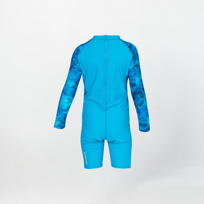Boy's Toddler Long Sleeve Rash Vest Spring Suit - Tie Dye Blue