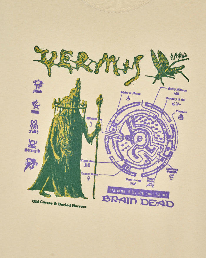 Brain Dead Fantasy Games Vermis Old Curses T-shirt - Natural