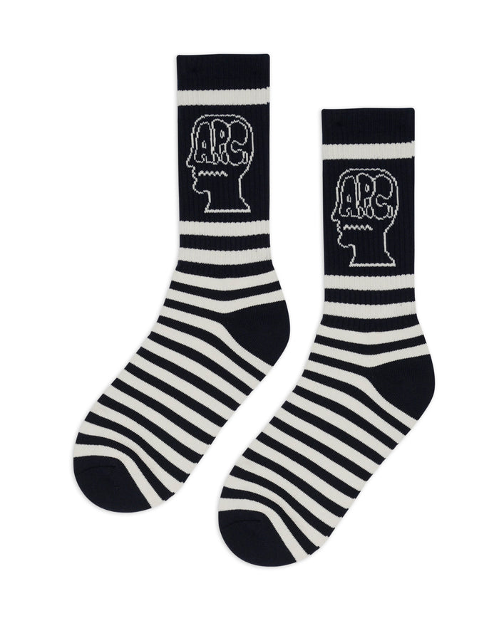 Brain Dead x A.P.C. Striped Socks - Navy
