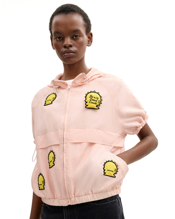 Brain Dead x Coach Short Sleeve Windbreaker - Light Pink