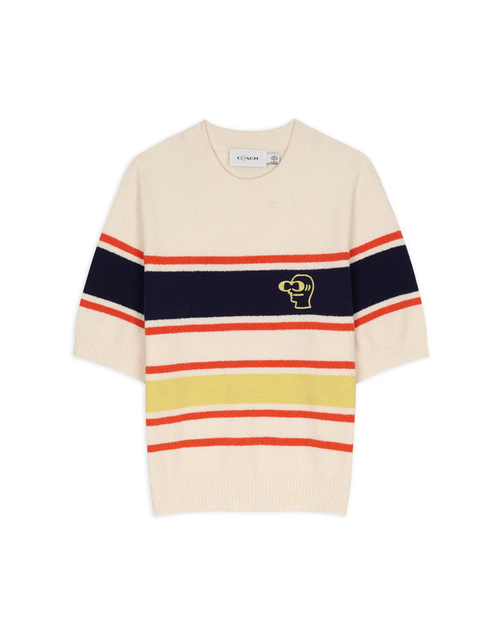 Brain Dead x Coach Striped Knit Top - Cream Multi