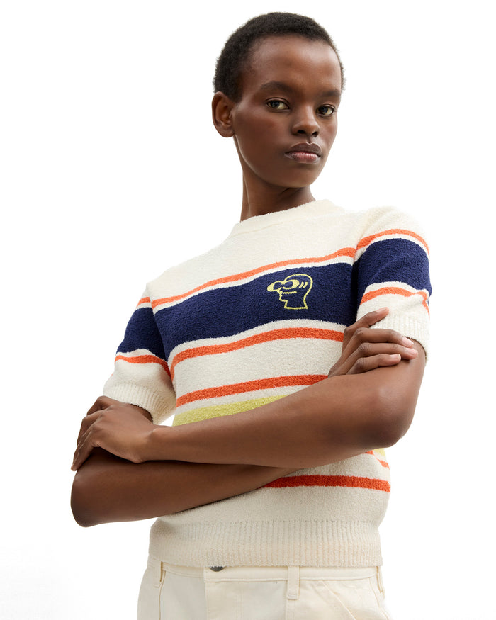 Brain Dead x Coach Striped Knit Top - Cream Multi