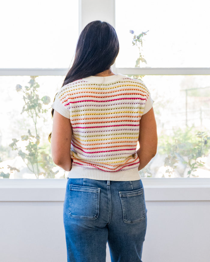 Brandi Crochet Knit Top - Ivory FINAL SALE Staccato