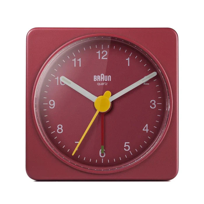 Braun Travel Alarm Clock BC02, Red