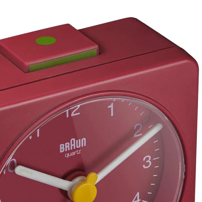 Braun Travel Alarm Clock BC02, Red