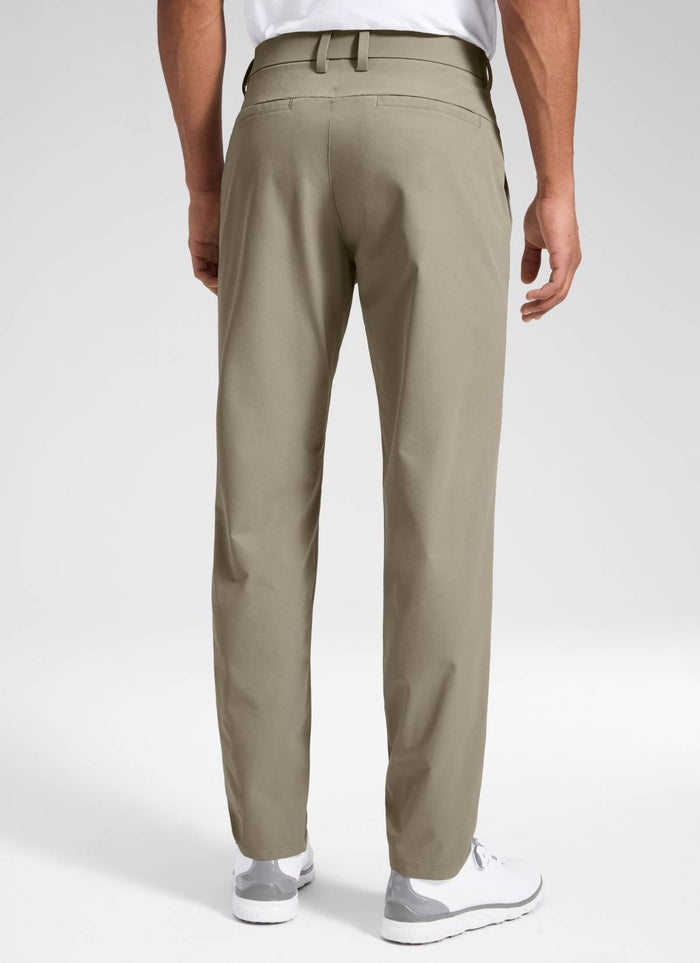 CRZ YOGA Men's BreezeLite Lightweight Golf Mid Rise Pocket Pant 30" Khali Barley