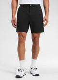 CRZ YOGA Men's BreezeLite Lightweight Golf Mid Rise Pocket Shorts 7" Black