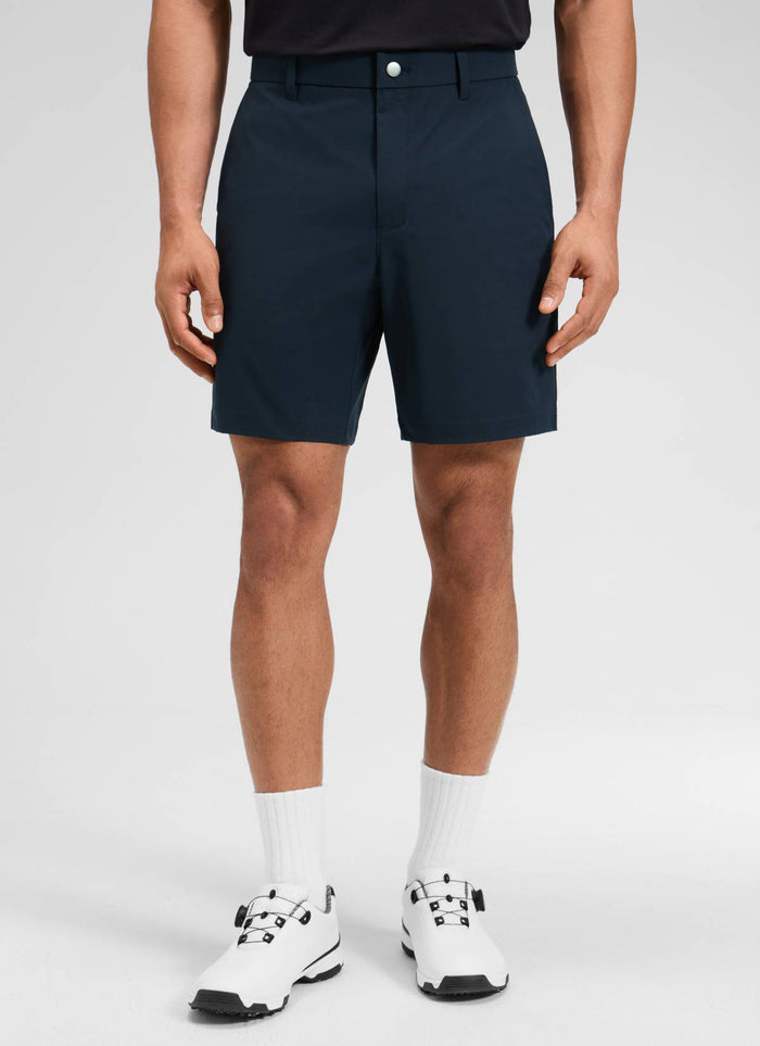CRZ YOGA Men's BreezeLite Lightweight Golf Mid Rise Pocket Shorts 7" True Navy