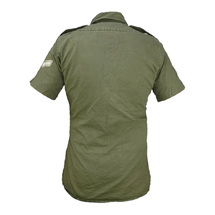 British Olive Cotton Short Sleeve Shirt - British Army Surplus - Service Shirts