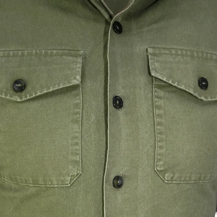 British Olive Cotton Short Sleeve Shirt - British Army Surplus - Service Shirts